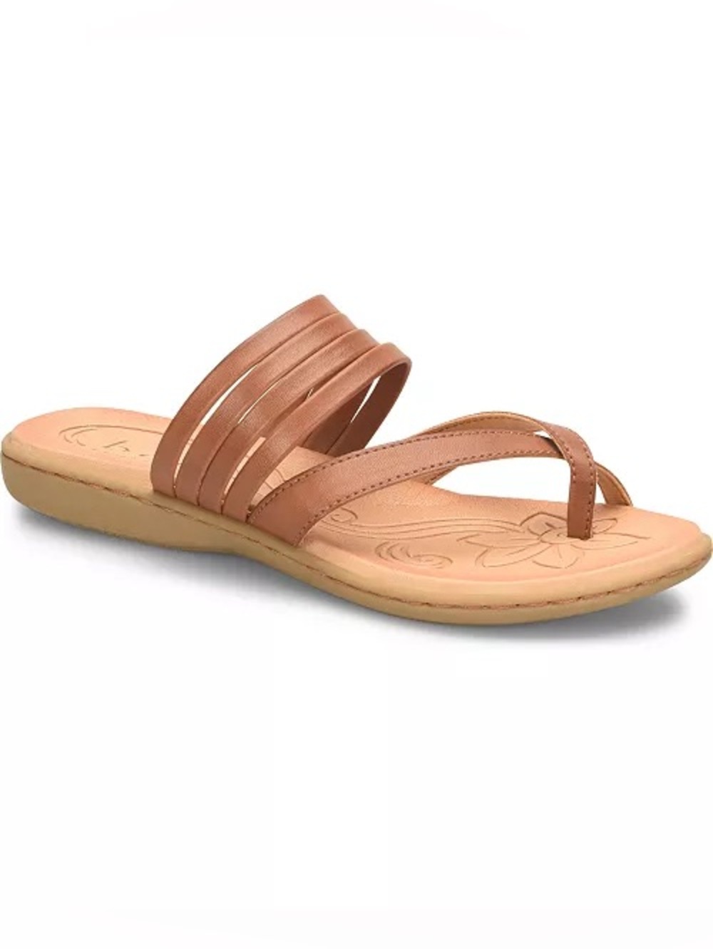 B.O.C Born Concept Alisha Toe Loop Snake Flat Multi Strap Sandal - Brown